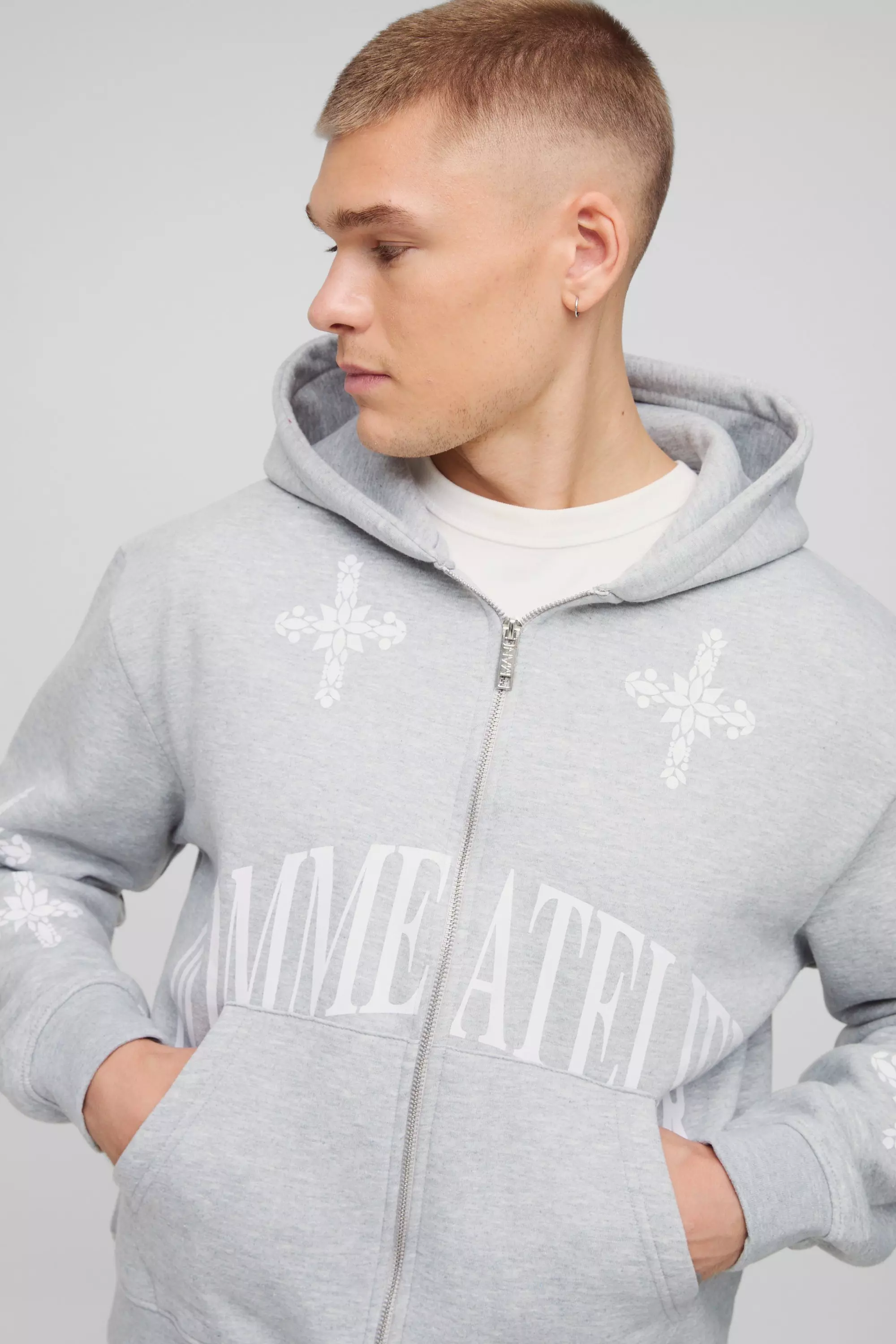 Hoodie zippé homme orders